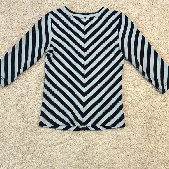 NWT ANTHRO MAEVE XS front zip scoop neck top in blue motif - Picture 9 of 10